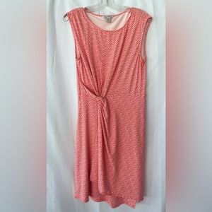 Tommy Bahama Tutti Fruiti Goa Boa Side Twist Coral Sheath Knit Size Medium